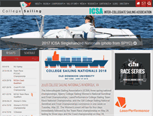Tablet Screenshot of collegesailing.org